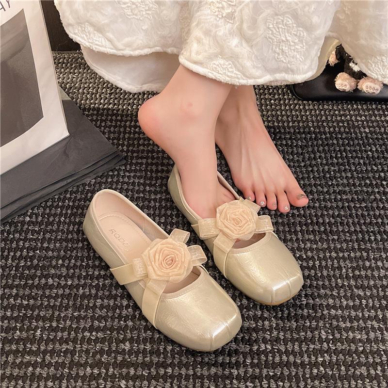 New Flat Shallow Opening Single Shoes  Ballet Bean Shoes