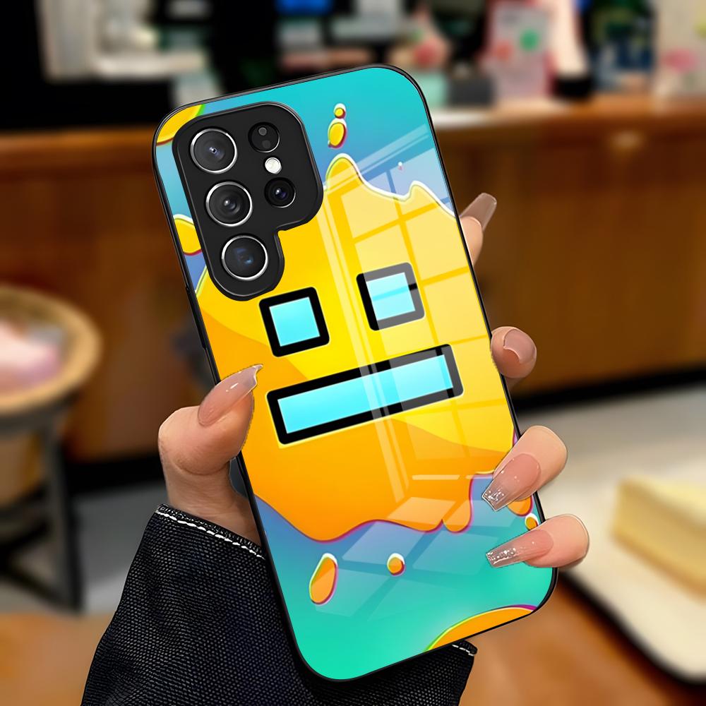 

Game G-Geometry Dash Phone Case For Samsung A25 A13 A33 5G A54 A36 A35 A56 A52 A14 Shockproof Glass Cover Samsung A15