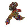 Large Hummingbird Brooch with Colorful Rhinestones Unique Fashion Lapel Pin Crystal Bird Shaped Badge Clothing Accessory