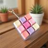 Cute Pastel Keyboard Fidget Keychain Clickable Buttons Fun Stress Relief Toy Ideal Holiday Gift for Kids Adults Office Staff