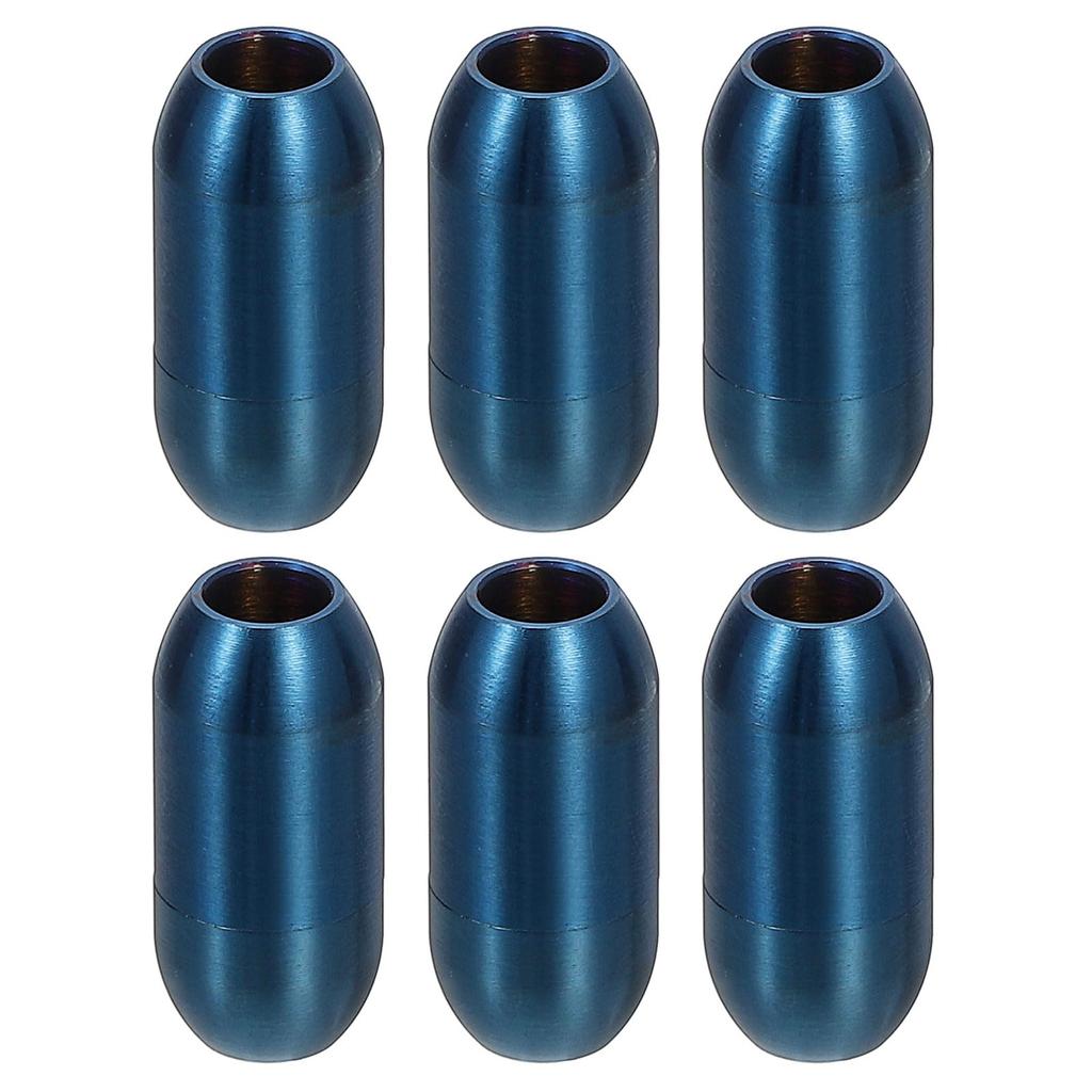 Leather Cord End 6pcs 4mm Hole Leather Cord End Cap Closure Leather Cord for DIY Supplies Blue [uxcell] Clasp, Clasp, Buckle, Craft,