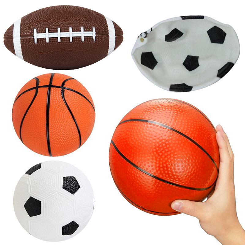 123Pcs Elastic Inflation Mini Balls Football Basketball Rugby Interactive Body Coordination Training Game Props Party Gift Zyf