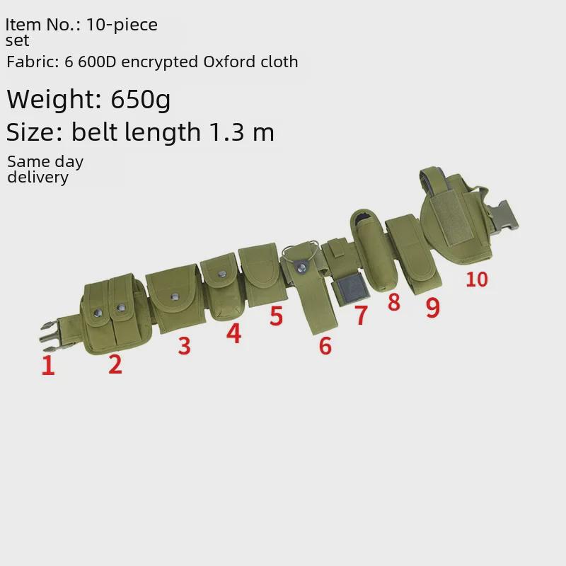 Sada venkovních taktických pásů: Multifunkční vybavení pro bojový výcvik a bezpečnost, 10dílná sada