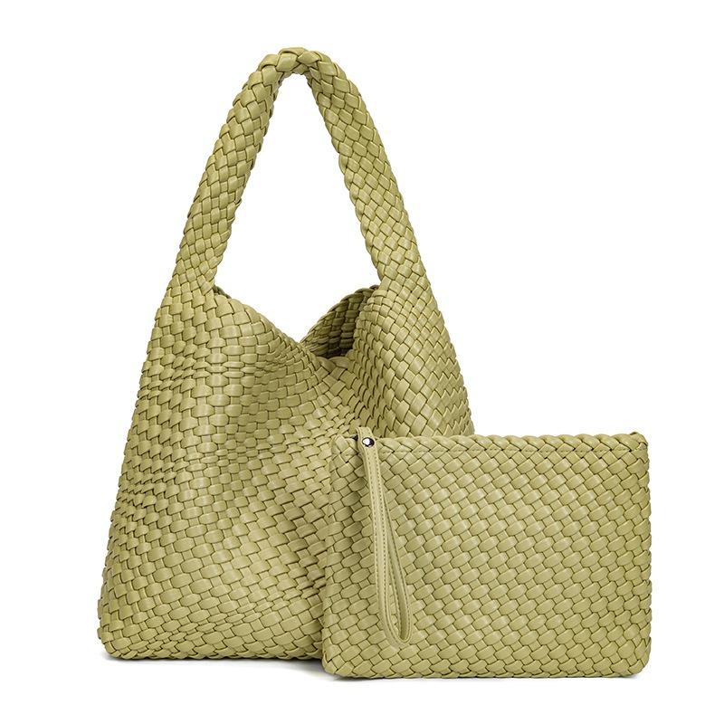 New Large-capacity Mother and Child Bag Fashion Trend Armpit Bag Simple Pure Woven Women's Bag