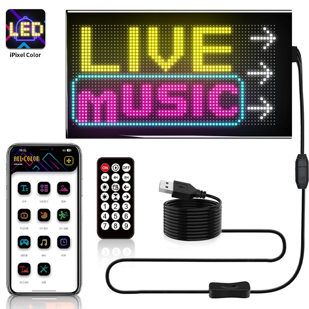 Car LED RGB APP LED Flexible Matrix Pixel Panel Night Light DIY Programmable LED Storefront Advertise Sign Display for Shop Bar