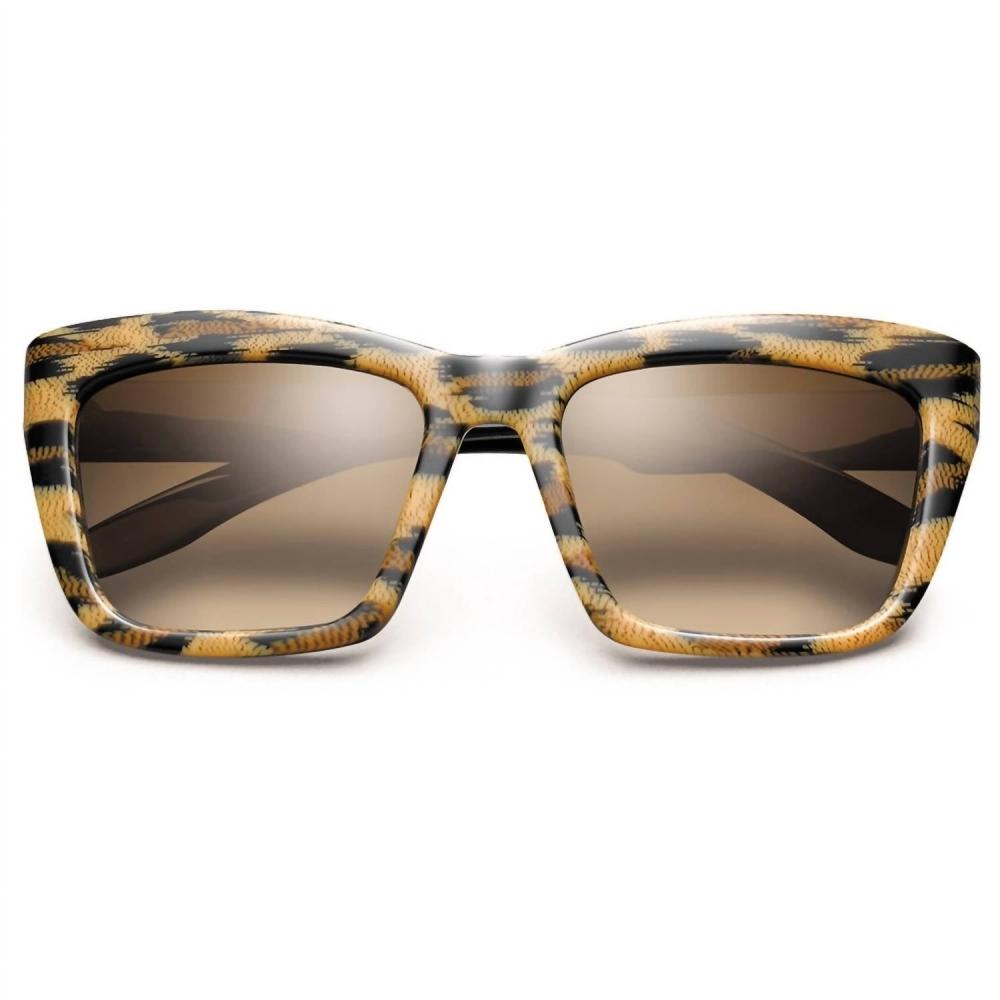 

Ivi Vision Bonnie Black Bronze Gradient Lens In Polished Leopard Polished Leopard