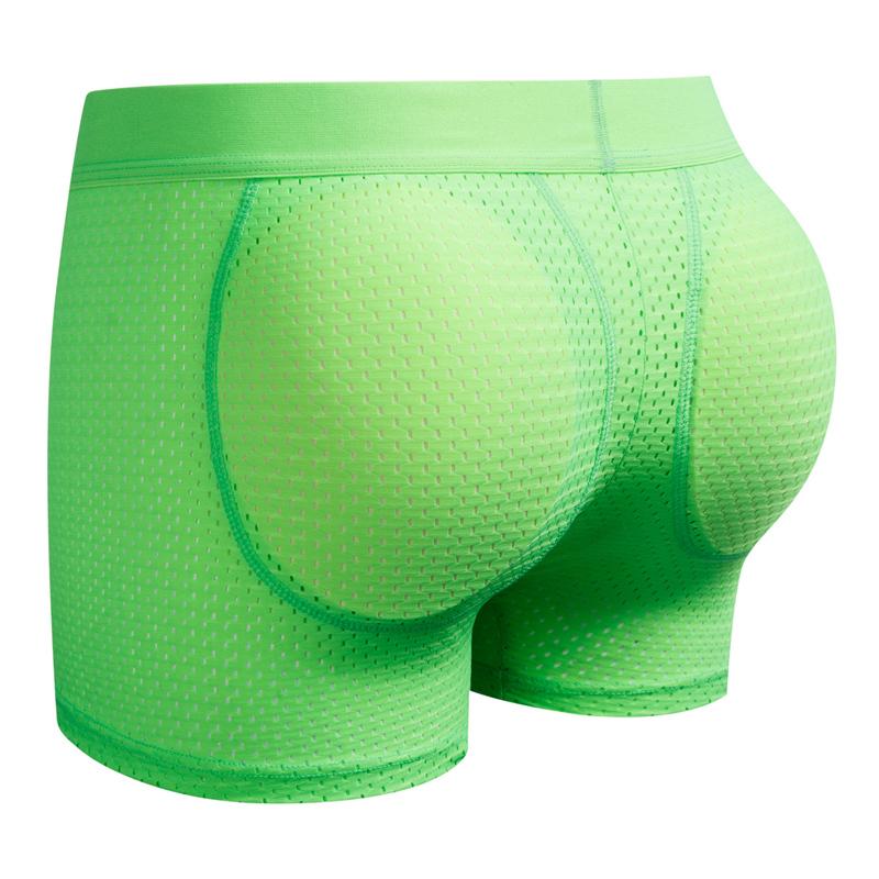 Boxer JOCKMAIL Brand Breathable Mesh Men's Underwear Hip Pushers Underpants Fashion Padding Trunks Hip Lifting Sports Hip-lift Shorts