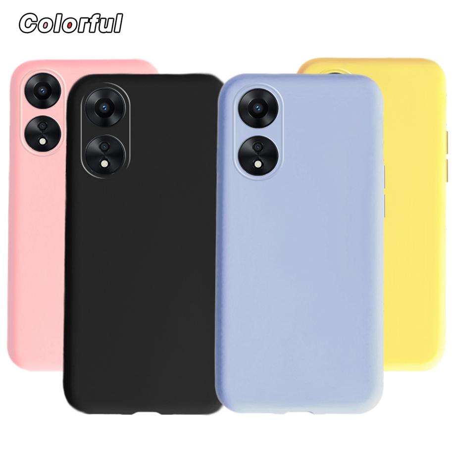 For OPPO A78 5G Case 2023 Simple Solid Color Silicone TPU Soft Cover For OPPOA78 CPH2483 A58 OPPOA58 Phone Case Shockproof Coque