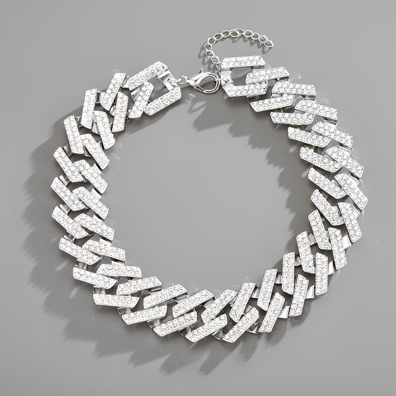 European & American Hip-Hop 30mm XL Cuban Chain Necklace - Thick, Retro, Full Diamond, Men's Trendy Accessory
