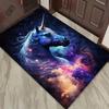 Galactic Unicorn Rug for Fantasy Themed Rooms | Space Nebula Carpet | Magical Home Decor Accessories Skid resistant carpet