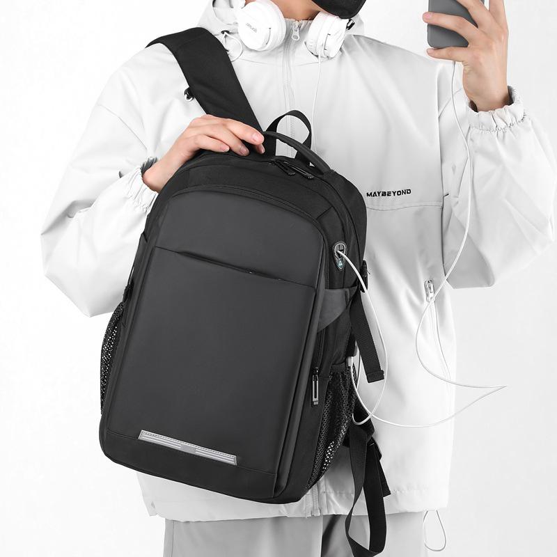 Schoolbag Simple Commuter Men's Backpack Business Leisure Large Capacity Student School Bag Short Trip Bag Computer Bag