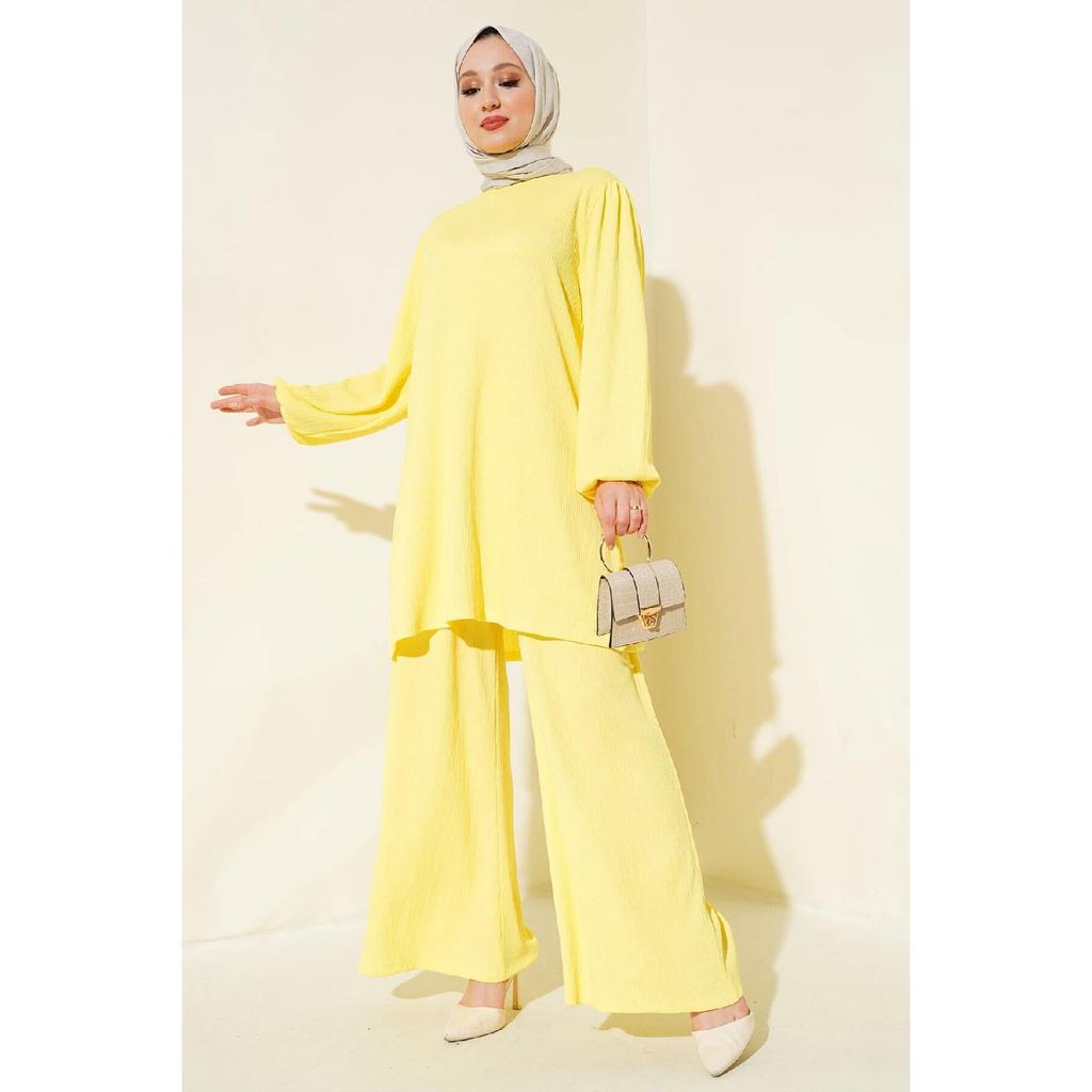 Set de pantaloni cu tunică neagră de damă pentru partea inferioară de sus 6663