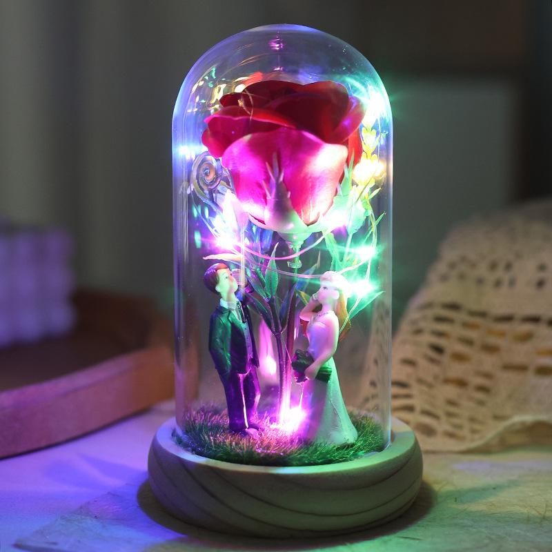 Romantic Rose Lamp Gift for Wife, Girlfriend, or Best Friend - Perfect for Qixi, Valentine's, Birthday, or Anniversary.