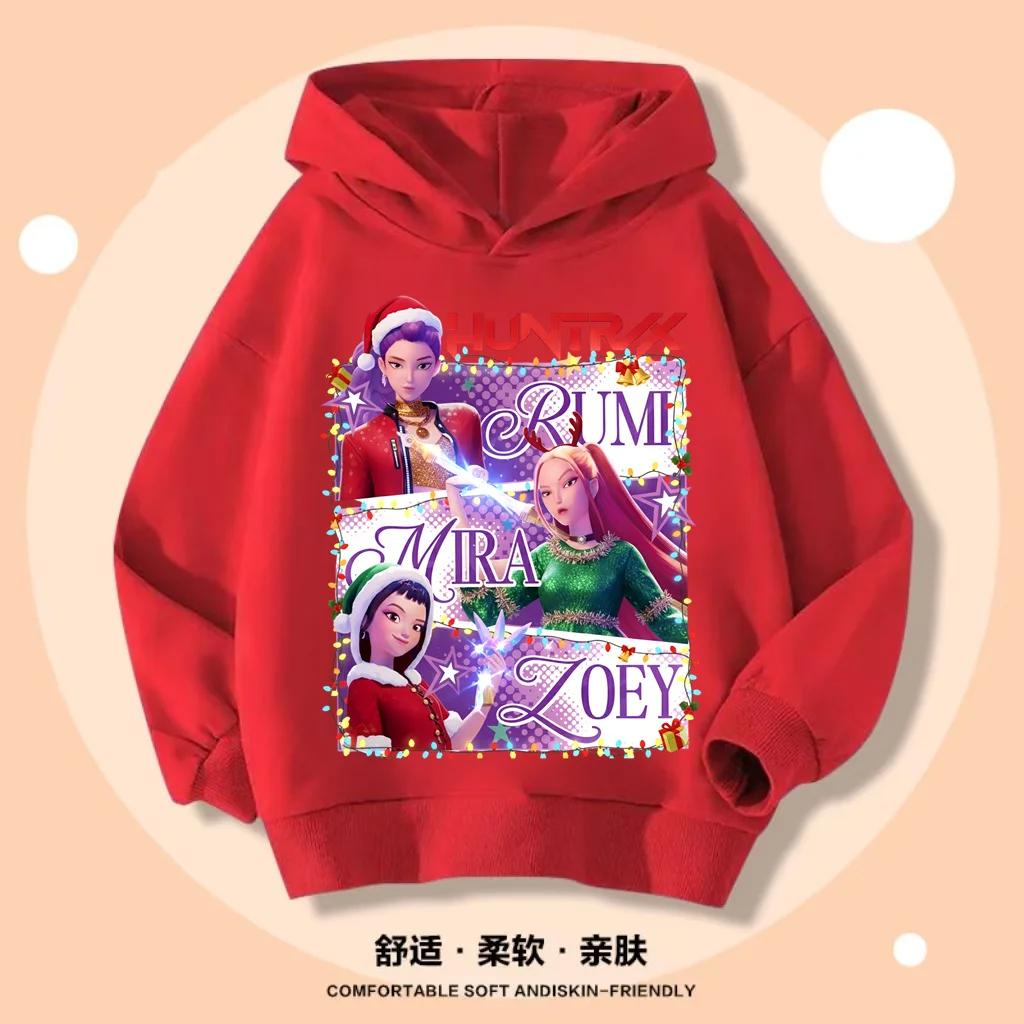 KPop Devil Hunter Huntrix Hoodie Christmas Gift Children's Hoodie Princess Girl Fashion Spring and Autumn Hooded Pullover