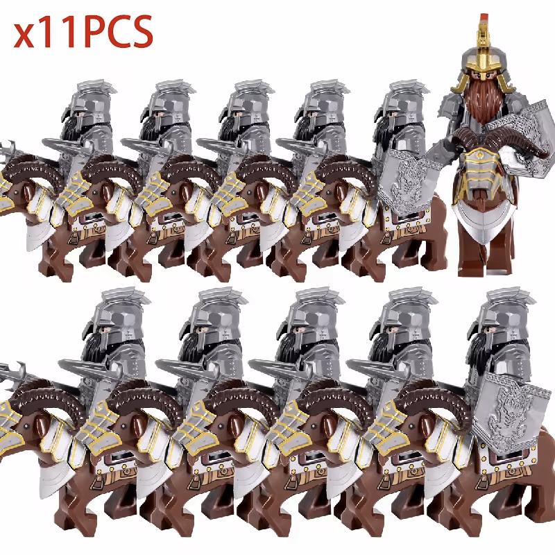 Medieval Knights Mounts Set - Dwarf Goat Wild Boar and Castle Animals Building Block Figures