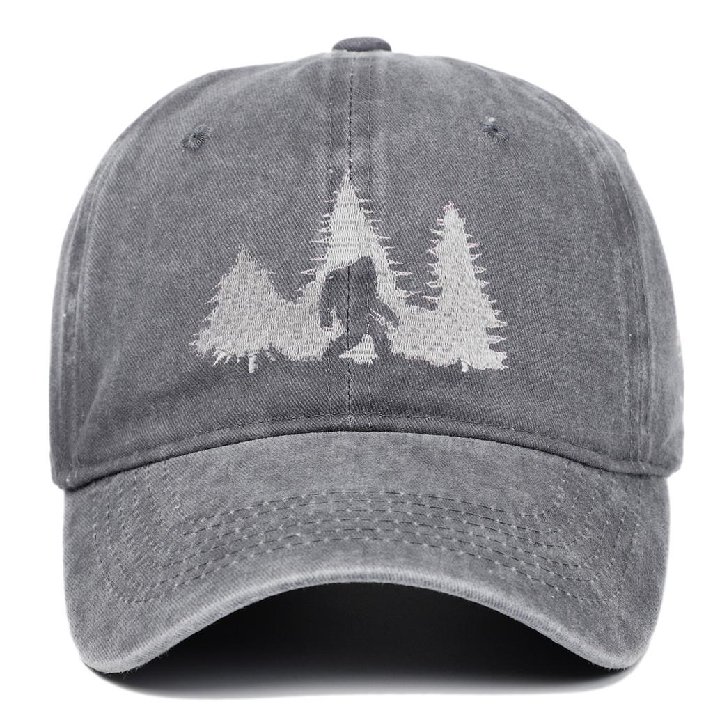 Bigfoot Embroidered Baseball Cap With Adjustable Fit For Casual Wear And Sun Protection