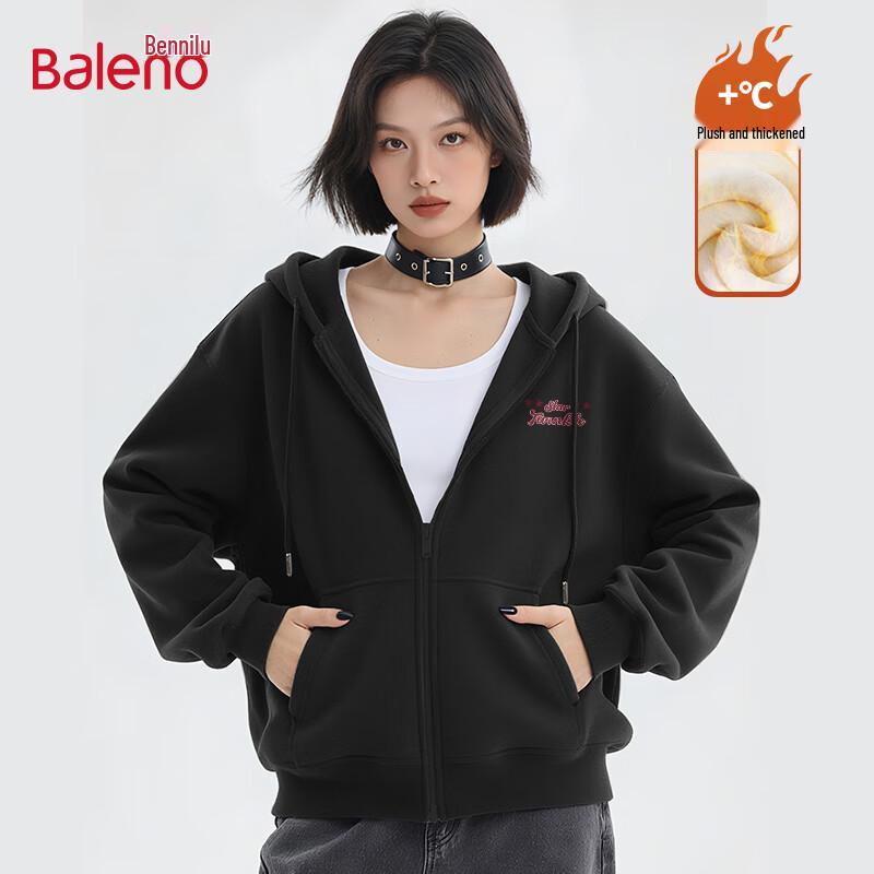 Baleno Women's Heavyweight Fleece-Lined Hooded Zip Jacket
