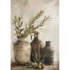 Retro Elegante Olivenbaum und Zitrone Leinwand Poster Vase Wandkunst Poster Perfektes Geschenk für Wohnzimmer Schlafzimmer Studentenwohnheim Heimdekoration