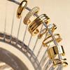 17KM 7 Pcs Gold Color Ear Cuff Set For Women No Piercing CZ Zircon Clip On Earrings Multi Style Stackable Cartilage Ear Clips Jewelry