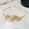 Bride Leaf Hairband Party Metal Leaf Hair Accessory Elegant Crown Headband Leaf Hairpin