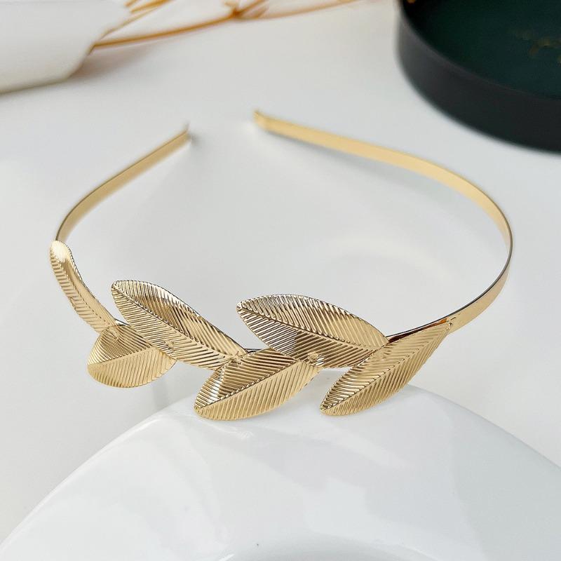 Bride Leaf Hairband Party Metal Leaf Hair Accessory Elegant Crown Headband Leaf Hairpin