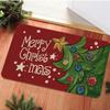 2D Flat Printed Christmas Floor Mat Non-Slip 3D Illusion Rug Round Vortex Carpet  Outdoor
