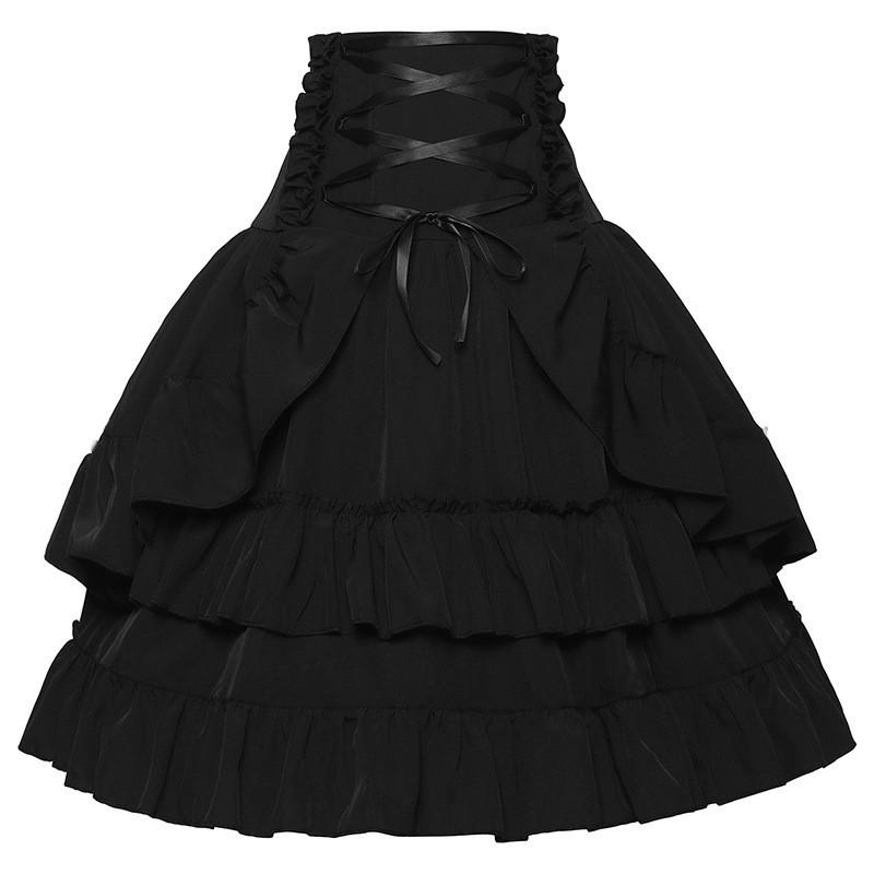 Halloween Gothic Renaissance Skirt With Drawstring For Cosplay And Costumes