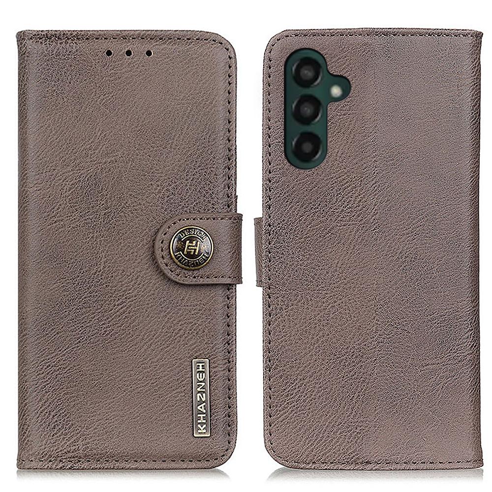 KHAZNEH For Samsung Galaxy A35 5G Leather Cases Stand Cowhide Texture Phone Cover Wallet