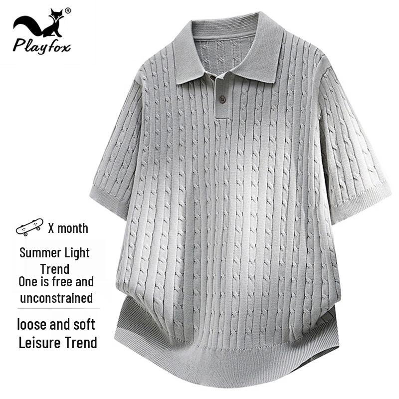 PLAYFOX Men s Summer Casual Knit Polo Shirt 2XL
