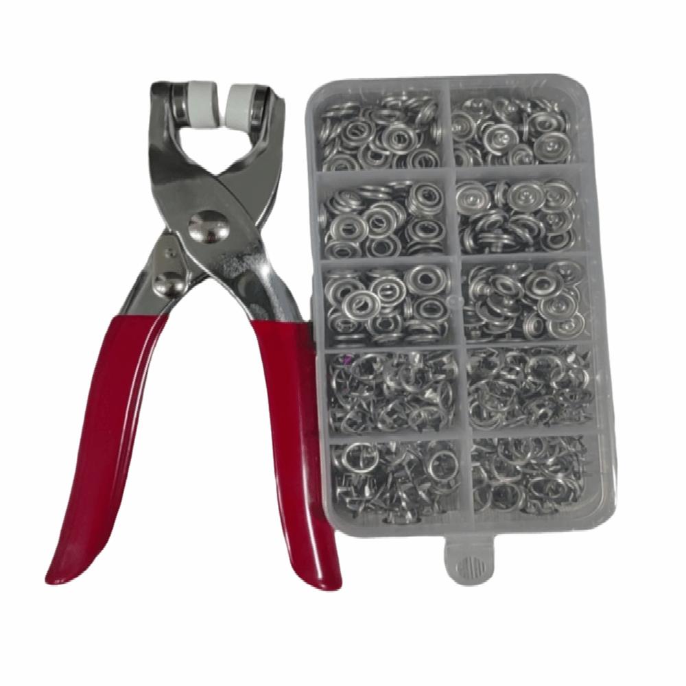 50/100Sets DIY Craft Five Claw Buckle Clamp Set 9.5mm Snaps Buttons Colorful Snap Fastener Kit Hand-pressed Invisible