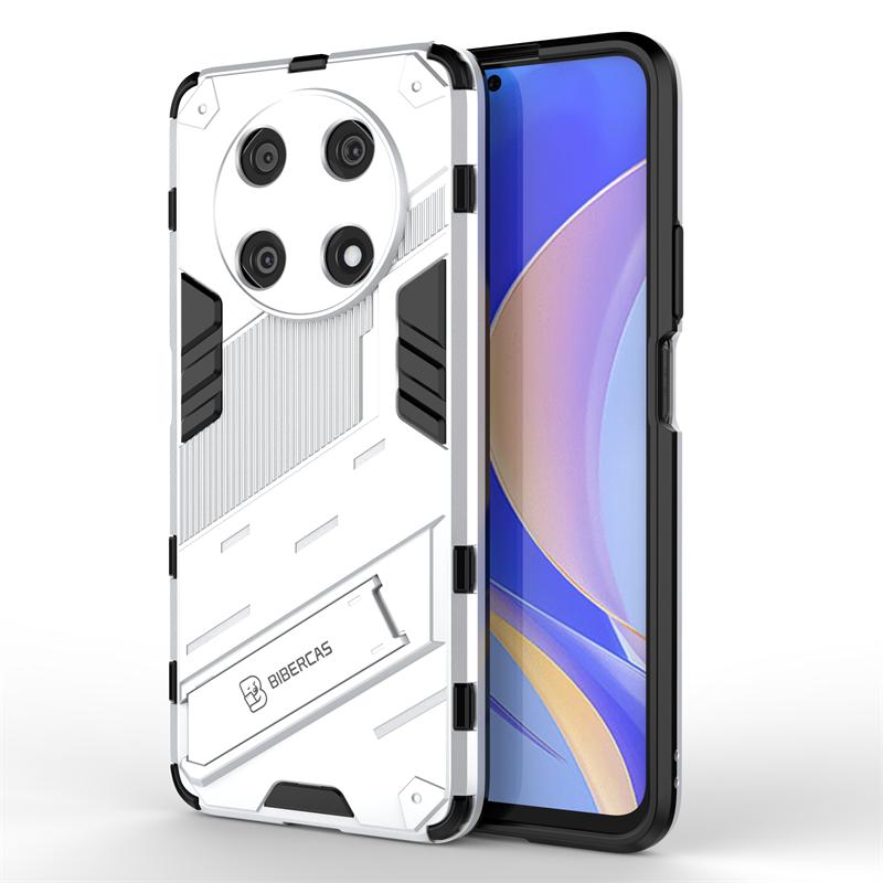 

For Hauwei Nova Y90 Case Armor Shockproof Phone Case For Huawei Nova Y90 Y 90 90Y Car Magnetic Holder Rugged Silicone Back Cover For Nova Y90 жемчужина белый