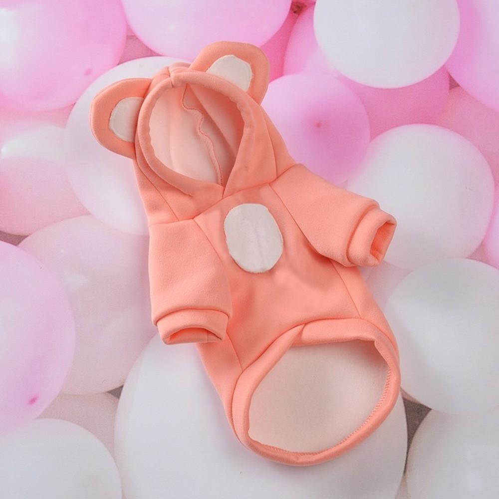 Solid Color Hairless Cat Clothes Winter Coat Pullover Style Pet Costumes Jumpsuit Design Bear Design Cat Hoodie Sweater