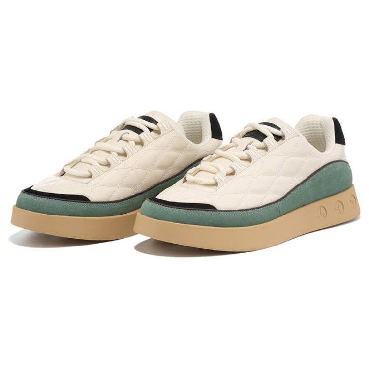 Li-Ning 1990 Classic Series Comfortable Durable Lightweight Low-Top Sneakers Men Sneakers Beige Black Green ALHT073-4
