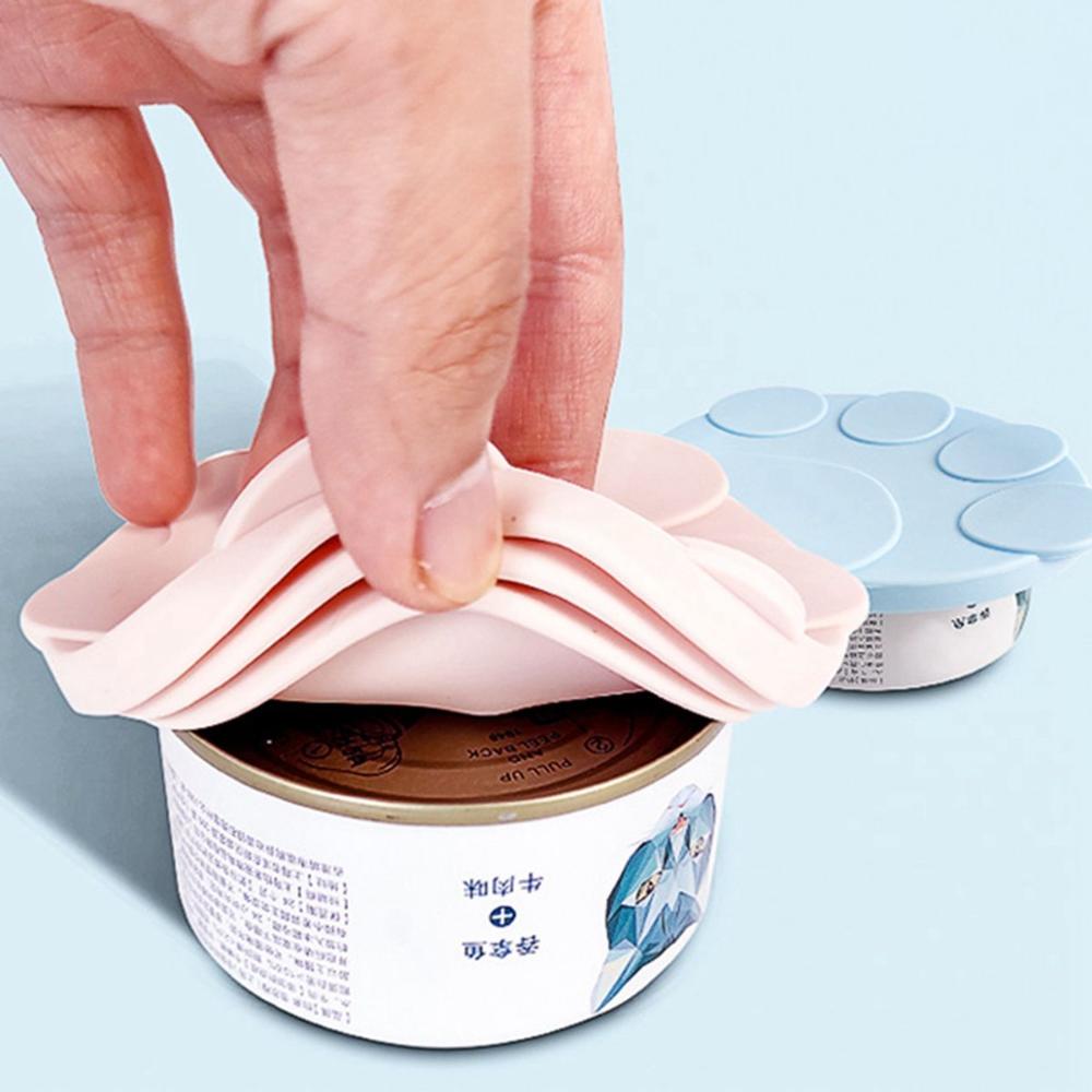 

Universal Size Reusable Silicone Wet Food Storage Sealing Can Covers Tin Cover Can Lids Pet Food рожевий