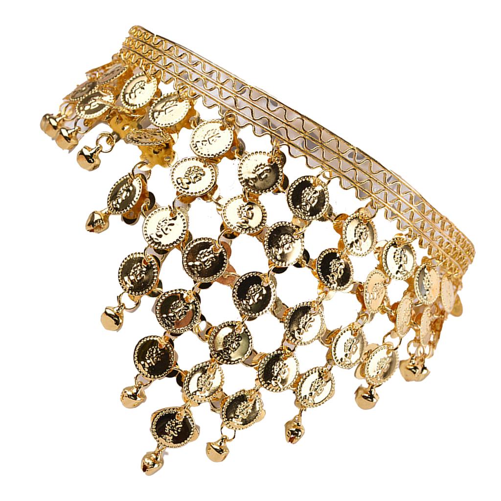 Belly Dance Headband Golden Belly Dance Headpiece Hairband Dance Costume Jewelry Accessories