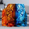 Tiger Flannel Blanket Warm And Soft Sofa Blanket Flannel Nap Blanket Living Room Office Bedroom Sofa Travel Woolen Blanket