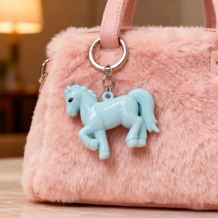 Stylish Bag Accessory Horse Keychain In 3D Design Using Premium Acrylic for Gift Giving Personal Style Lightweight Charm