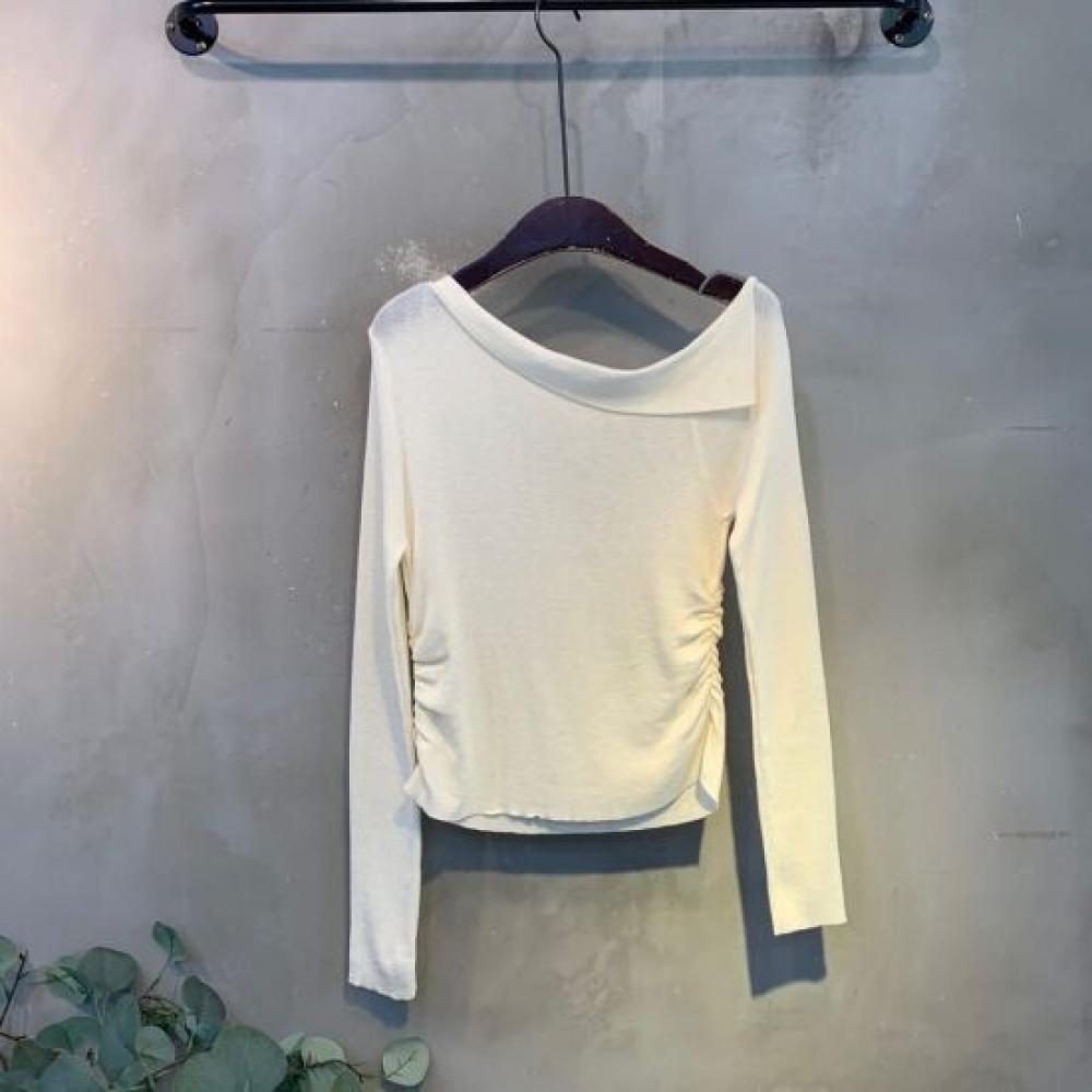 C S In The Room Bow Tie Boat neCk Long Sleeve Knit 2Color