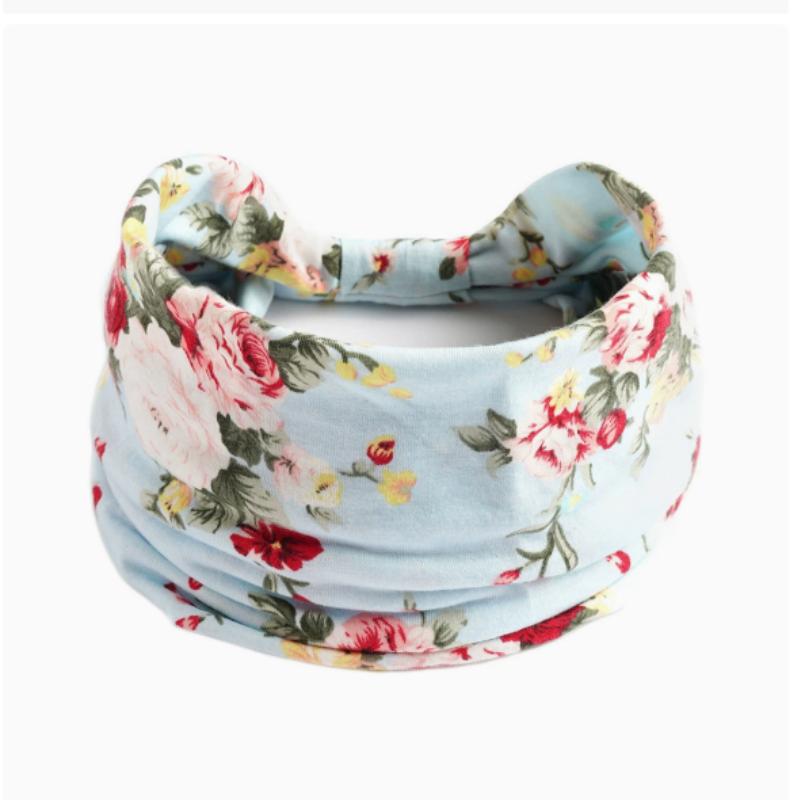 Women's  Boho Cotton Printed Headband Sports Band Striped Headband A Wide Edge Yoga Headband Soft Hair Band Headdress Bundle Women Girls Hair Band