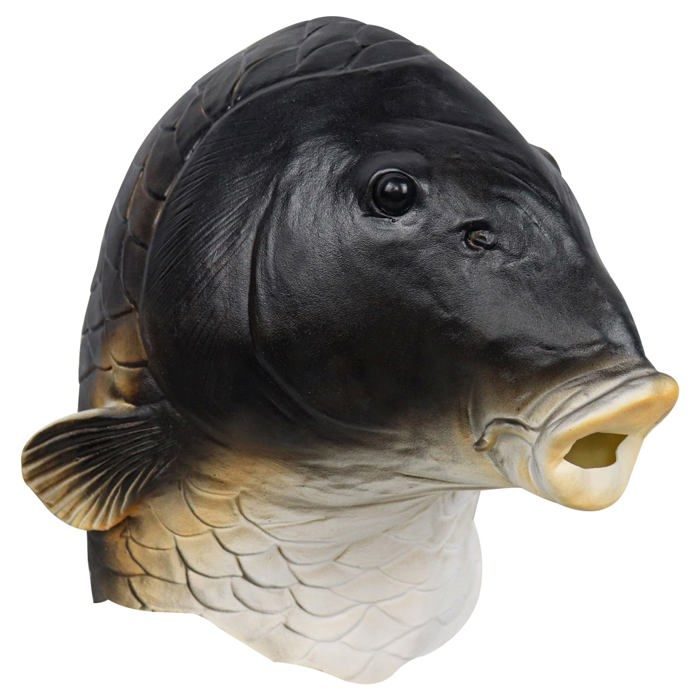 Masque de poisson d'Halloween Costume Animal Tête de poisson réaliste Couvre-chef en latex Accessoires de cosplay amusants