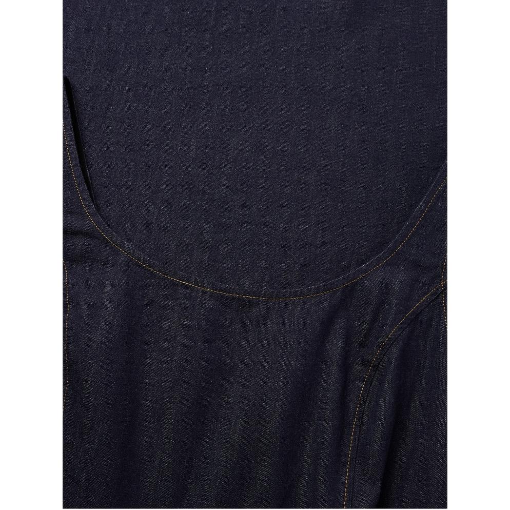 Levis Casual Comfortable Solid Color Round Neck Denim Sleeveless Dress Women dresses 003I4-0000