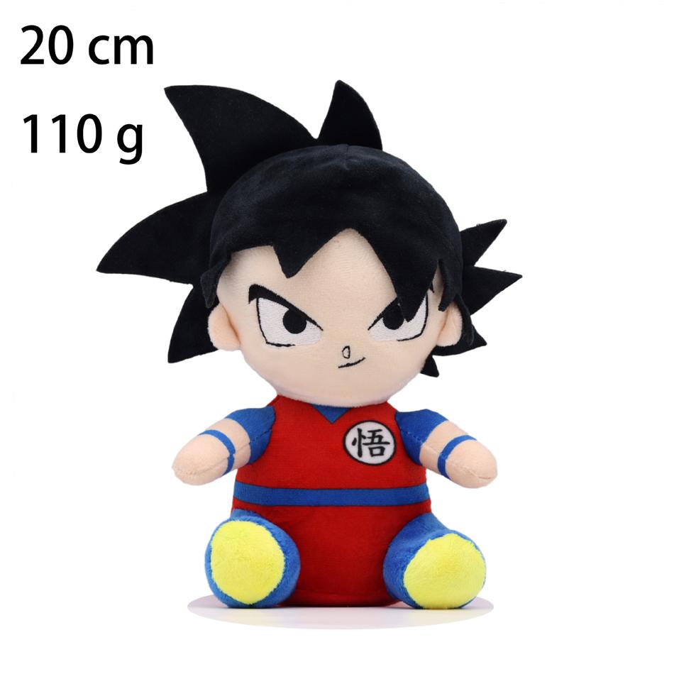 20cm DragonBall Japan Anime Plush Toys Super Saiyan Goku Vegeta Picollo Trunks Gohan Cartoon Figure Stuffed Dolls Child Gifts Cuddly Fluffy Huggable