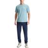 Fila Radfahren Lässig Einfarbig Buchstaben Kurzarm T-Shirt Herren Tops Steinblau A11M528108F-LB