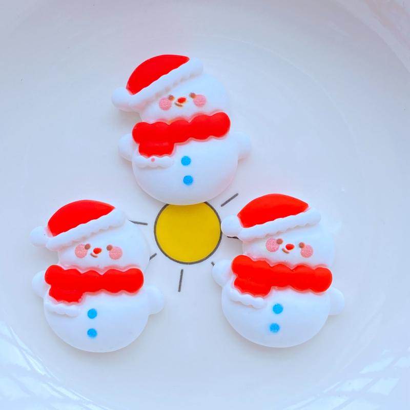 10 Stück Neue Niedliche Mini-Weihnachtsserie Flache Rückseite Harz-Cabochons Scrapbooking DIY Schmuck Handwerk Dekoration Zubehör