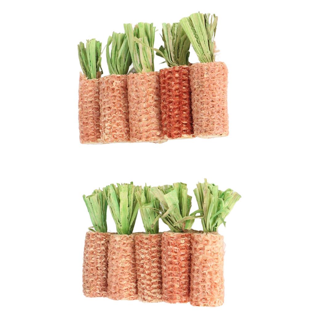 10 szt. Chomik Kolba kukurydzy Zabawka w kształcie marchewki Do ścierania zębów Królik Kolba kukurydzy Zabawka do żucia dla chomika świnki morskiej