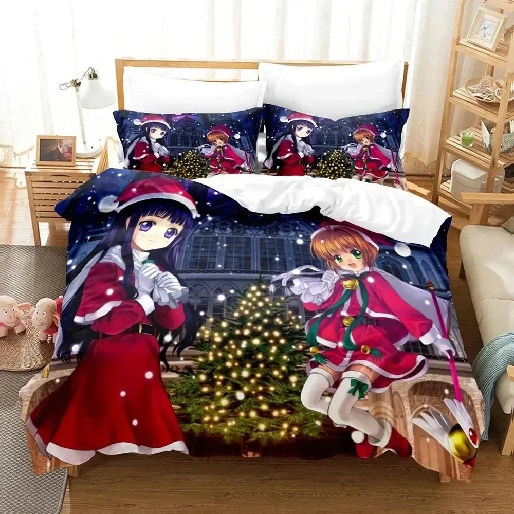 3D Druck Anime Card Captor Sakura Bettwäsche Set Einzelbett Twin Doppelbett Queen King Cal King Größe Bettwäsche Set