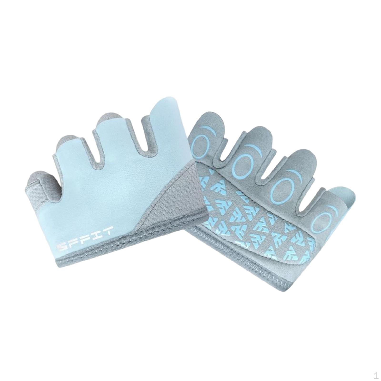 

2 Pieces Training Gloves Women Half Finger Yoga Weightlifting Breathable Hand L
