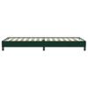 Box Spring Bed Without Mattress Dark Green 80 x 220 cm Velvet
