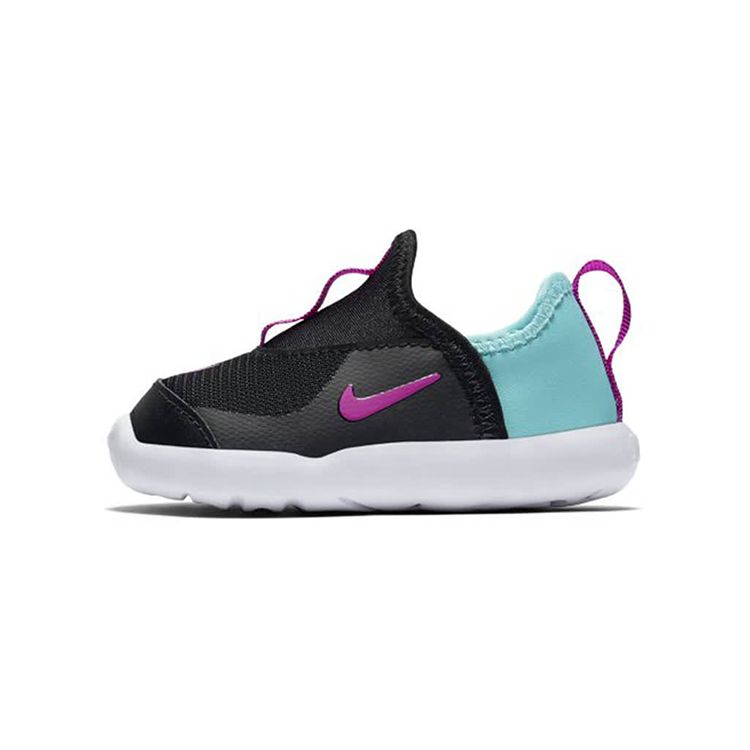 Nike Lil Swoosh Sports Casual Non-Slip Shock Absorbing Durable Low-Top Walking Shoes Baby sneaker Black Blue Purple AQ3113-005