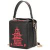 Vibrant Tower Pattern Crossbody Bag Fun Novelty Messenger Shoulder Purse With Square Tote Design Adjustable Strap And Spacious Interior Perfect